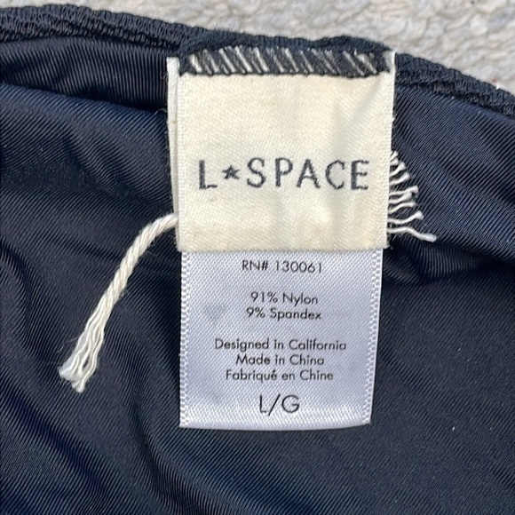 New L Space Balboa One Piece Swimsuit Tie Waist Black Sz L - Picture 10 of 13